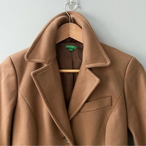 United Colors of Benetton Wool Camel Coat